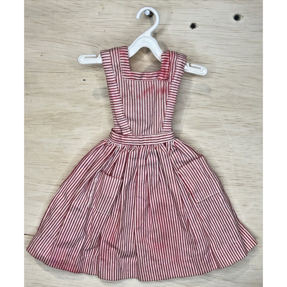 #889 Candy Striper Volunteer pinafore Barbie doll VINTAGE 1964 red white stripe